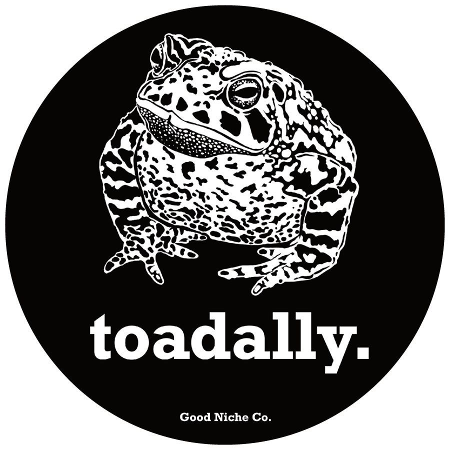 TOADALLY. circle vinyl sticker