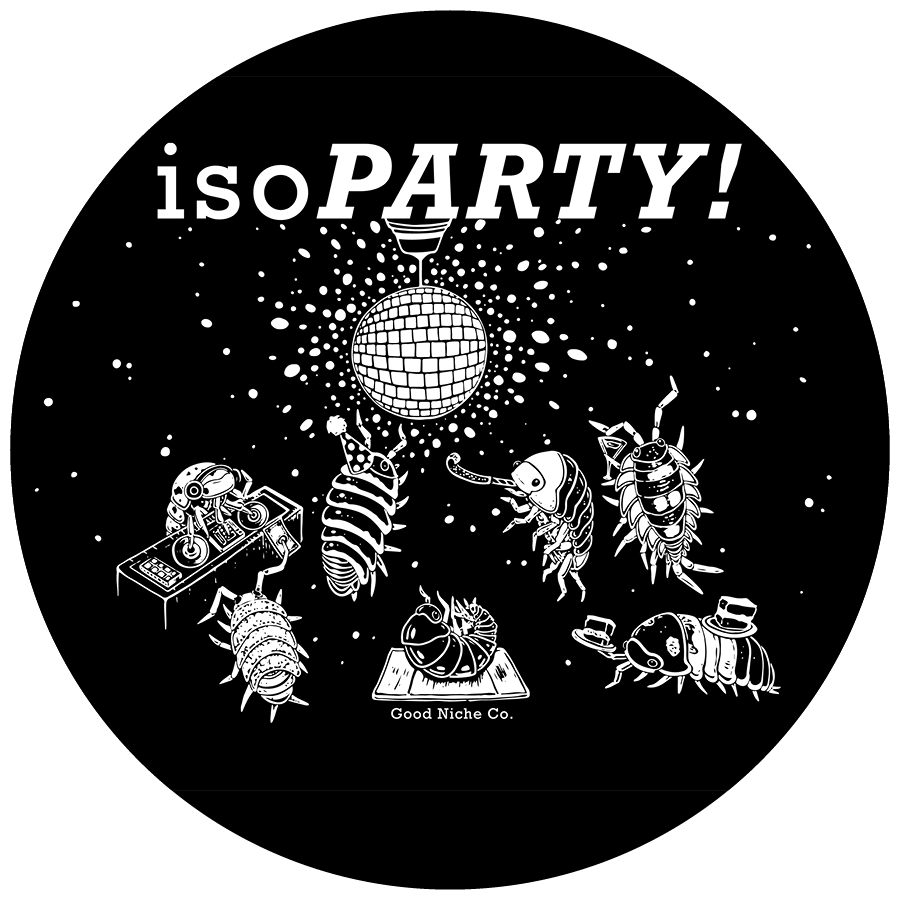 isoPARTY! circle vinyl sticker