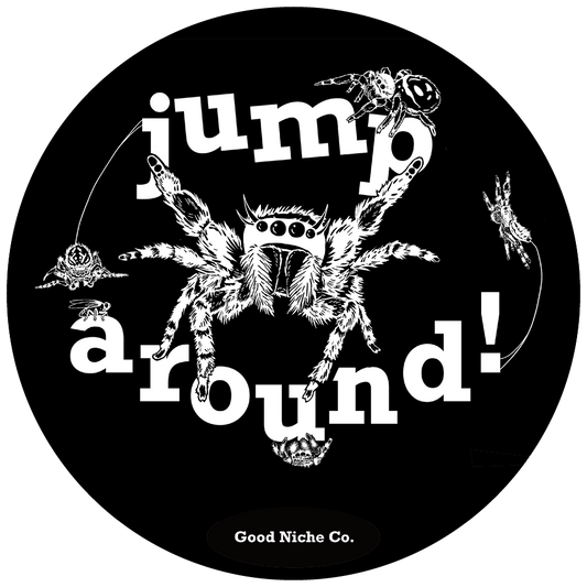 JUMP AROUND! circle vinyl sticker