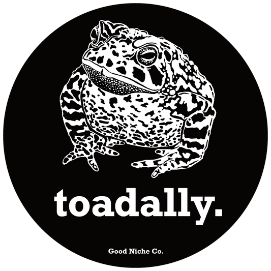 TOADALLY. circle vinyl sticker