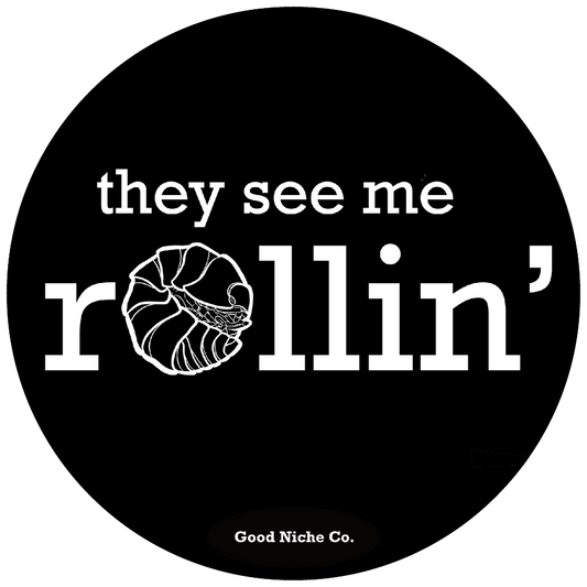 See Me Rollin' circle vinyl sticker